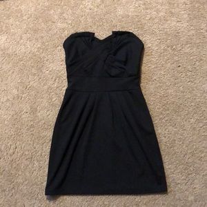 Black strapless mini dress, size 4